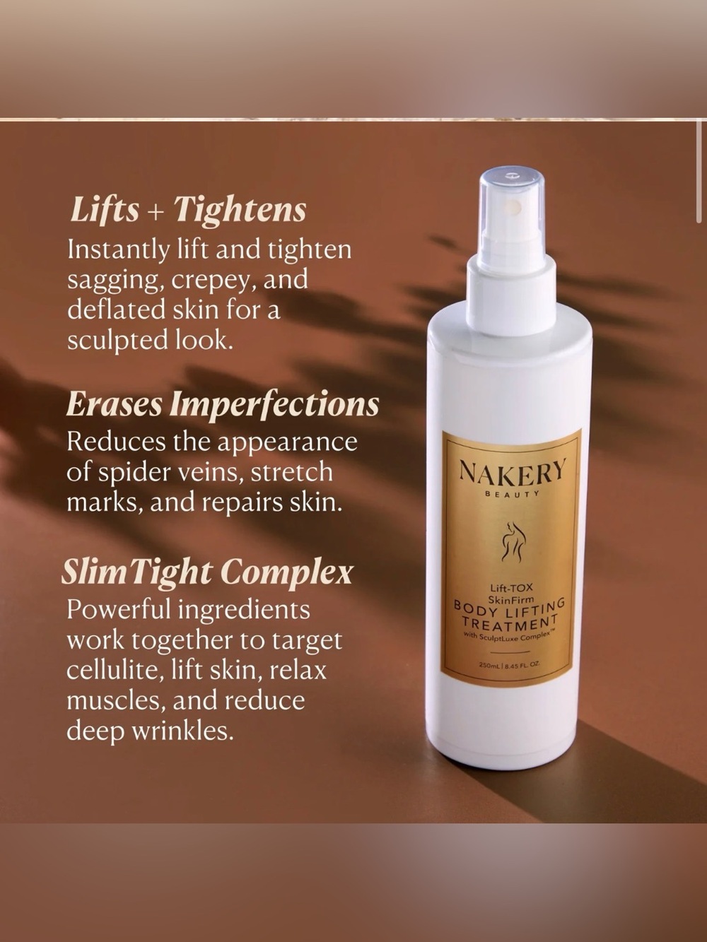 Nakery Beauty Lift-TOX SkinFirm Body Lifting Treatment NWT